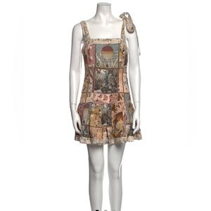 Agua bendita printed tank mini dress